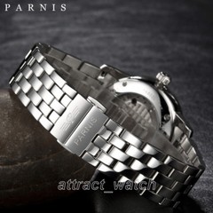 38mm Parnis Men Luxury Mechanical Watch Sapphire Miyota Automatic Stainless Band