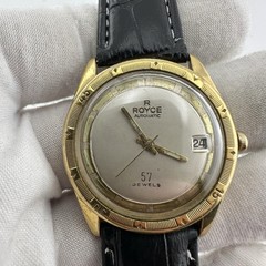 ROYCE TurnOgraph W/Date Gold Plated 57 Jewels Swiss Automatic 35.5mm Men’s Watch