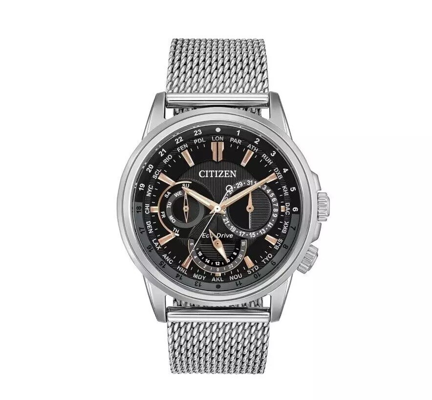 Citizen Eco-Drive Men’s Calendrier Stainless Steel Watch BU2020-70E