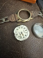 Vintage Central 7J BW Co. Military Style Watch 28mm For Parts Repair E17