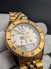 Rare Regatta by Telux Martime Flags Watch 500 ft WR Not Working For Repair