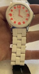 Marc by Marc Jacobs watch white silicone strap needs battery