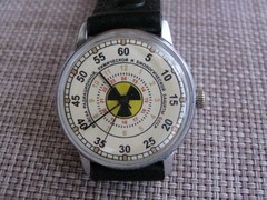 Wrist Watch vintage Raketa 2609.HA Radiation troops, Soviet Military watch