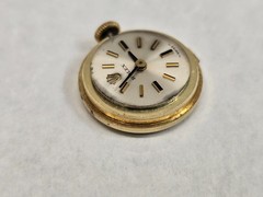 Vintage 50s Rolex 14K Gold Ladies 17.5mm Cocktail Watch Textured Leaf Band