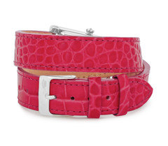 Juicy Couture 1901043 Pink Royal Double Wrap Leather Strap Watch F1298