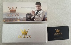 OLEVS WATCH *WATERPROOF *STAINLESS STEEL* RED FACE w/ Original Box & Tags.