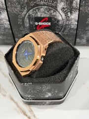 Casio GA-2100 G-Shock Watch – Sandblasted Gold Rose Frosted – Black Dial