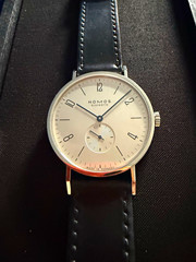 NOMOS Tangente 38mm manual, display back, 6 mos old EXC, $1900 OBO