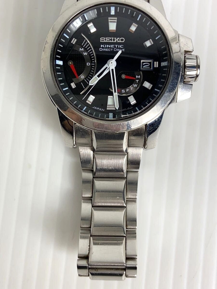 Seiko Brightz Phoenix 5D44-0AB0 Kinetic Men’s Watch Black Dial Analog Quartz