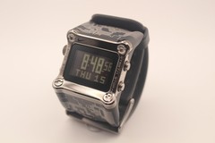 Nike WC0046 Digital Watch Gray Camo 43.5mm 100M Alarm Chronograph Rare Working