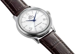 ORIENT RN-BB0002S Bambino 38mm White Roman No Date Automatic Leather Watch