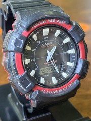 Casio AD-S800WH (5203) Tough Solar Black/Red Quartz Watch – Working