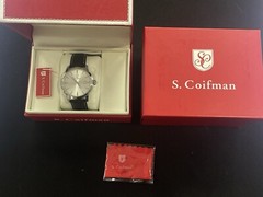 NEW IN BOX S. Coifman SC0467 Silver Dial 44mm Quartz Watch MSRP $495