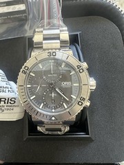 Oris AQUIS TITAN CHRONOGRAPH Automatic 47mm Gray Dial Steel Bracelet Diver 500m