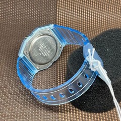 Casio F-91WS-2D Semi-Transparent Blue Digital Youth Digital Light Unisex Watch