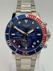 TISSOT Seastar 1000 Quartz Chrono Blue Dial Pepsi Swiss Watch T120.417.11.041.03