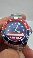 Invicta Pro Diver 43mm Stainless Steel Quartz Mens Watch Stars & Stripes 48942