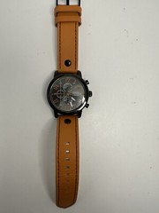 Fizili MWA010 Mens Watch New Battery 45MM 8.75″ Orange Leather Band F7