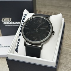 NEW✅ Skechers Ardmore Black Strap 46mm Minimalist Men’s Sports Watch SR5042