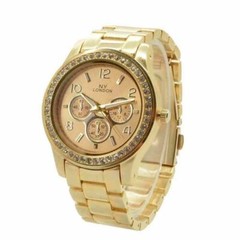 Ladies Fashion Gold Luxury Wrist Watch Designer Celebrity Diamante