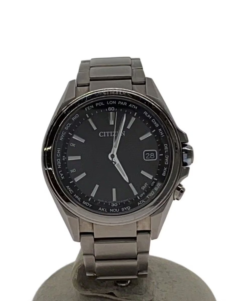 CITIZEN Solar Watch Analog Stainless BLK SLV H149 S096073 Attesa NULL