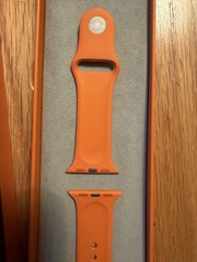 Apple Watch Band – Authentic Hermes Orange Sport Band – Size S/M. No Watch.