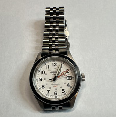 Seiko JDM SBSC009 Automatic GMT 24-Hour White Dial Stainless Bracelet 100m