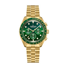 Tornado Cosmic Chrono Men’s Chronograph Watch | Green Dial, 42mm, 50 m (5 ATM)