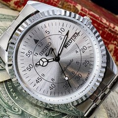 Seiko 5 SEIKO5 Black Dial 36mm 18cm Day/Date Date Indicator Operation Confirmed