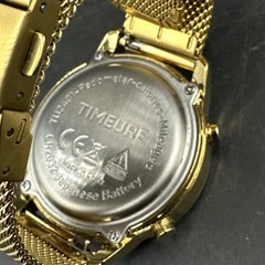 Unworn Unisex TIMEURE Gold Digital Pedometer Watch, Mesh Band, 37mm, Runs