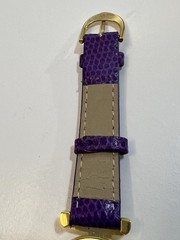 Murano Glass Millefiori Watch Round Gold-Tone Venice Italy Purple New Battery