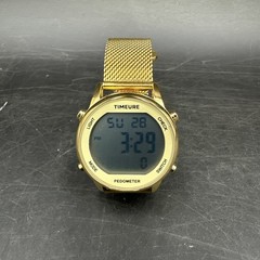 Unworn Unisex TIMEURE Gold Digital Pedometer Watch, Mesh Band, 37mm, Runs