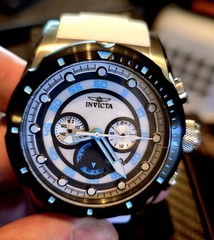 Invicta Speedway Oyster Dial Lt Blue Gun metal Case 50mm Watch #20310 + 1 slot