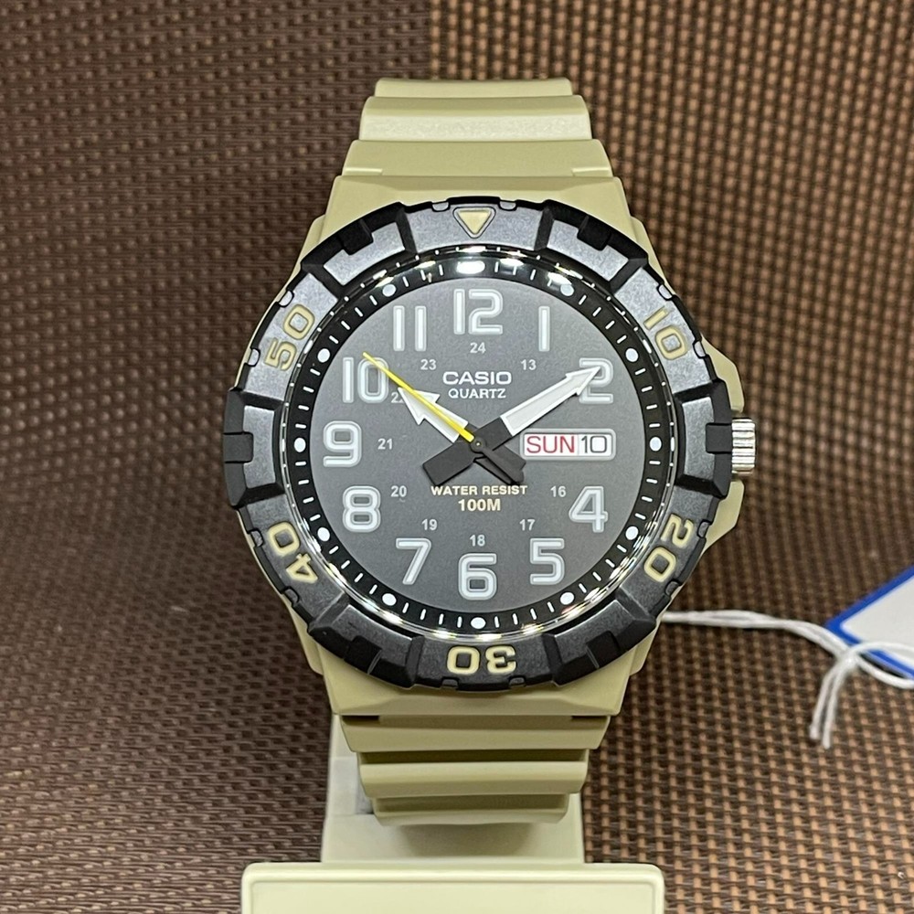Casio MRW-210H-5A Black Analog Green Resin Quartz Casual Sporty Men’s Watch