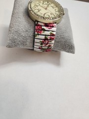 Jessica Carlyle Women’s Quartz Floral Expansion Band Watch. New Battery