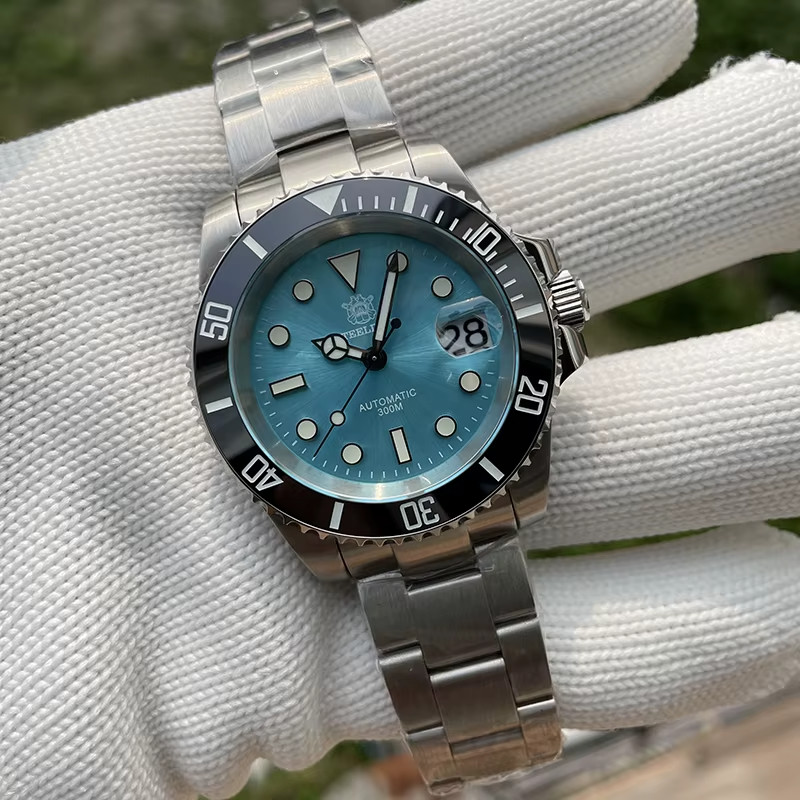 Steeldive SD1953 Tiffany Cyan Blue Sub 300M Automatic Dive Watch NH35 24 Jewels