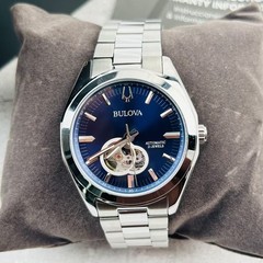 Bulova Surveyor 96A275 Blue Dial Stainless Steel Men’s Automatic Watch 42MM