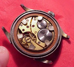 VINTAGE 32mm Wasserdicht Edelstahl WW 2 WRISTWATCH 15J REVUE GT STAFF BROKEN