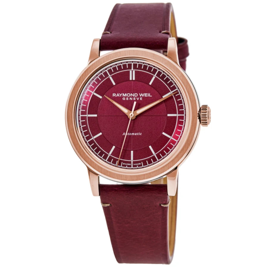 New Raymond Weil Millesime Automatic Red Grape Dial Men’s Watch 2925-PC5-45001