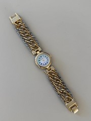 Mayfair Two Tone Quartz Round MOP Dial Womens Watch 28mm
