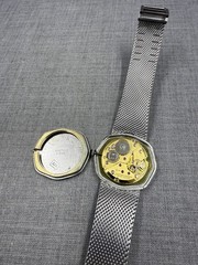 Vintage Bulova Octagonal Diamond Black Dial Mechanical Watch 10CK 8315-1