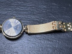 COLLEZIO GOLD TONE & SPARKLY MULTI COLOR GEMS QUARTZ WATCH, NEW BATTERY H874