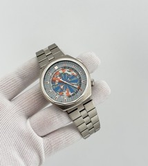 Vintage Edox Geoscope Automatic World Time Map Dial Swiss Men’s Watch