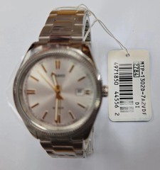 Casio MTP-1302D-7A2 Mens Watch Stainless Steel Band Analog White Dial MTP1302D
