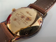 Cartier Must De Cartier Ronde 1810 1 18K Gold Silver 33mm Quartz Watch Box Paper