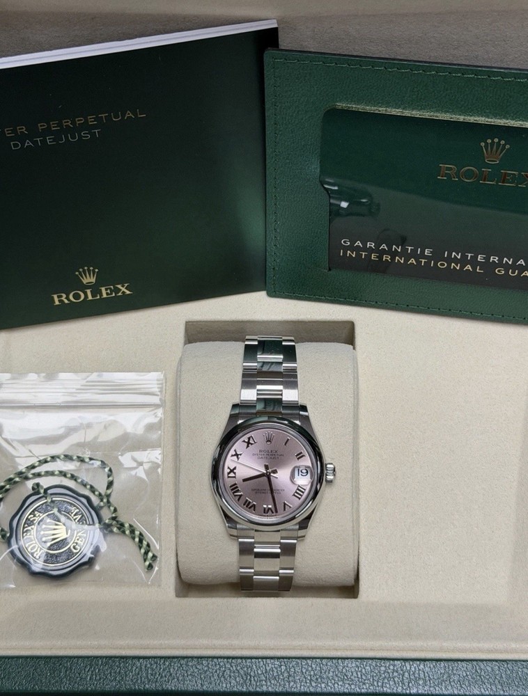 NEW 2026 Rolex Oyster Datejust 31mm Pink Dial Roman Numerals FULL SET 4/15/26