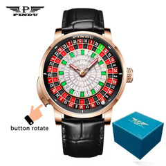PINDU Men’s Watch European Button Roulette NH35A Automatic Casino Watch P6628