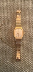 Vintage Ladies Pulsar Quartz Watch with Safety Chain. New Battery Installed