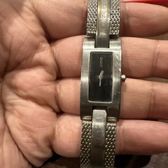 Runs DKNY Women’s Silver Toned Bracelet Band Analog Watch Fits Small Wrist 4-5in