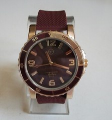 Men’s Brown, Gray, Red, Black, Blue Silicone Band Fashion Casual Hip Hop Watch
